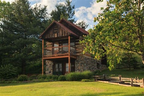 Hand Hewn Log Cabin With Stone Fireplace And Second Story Mountain