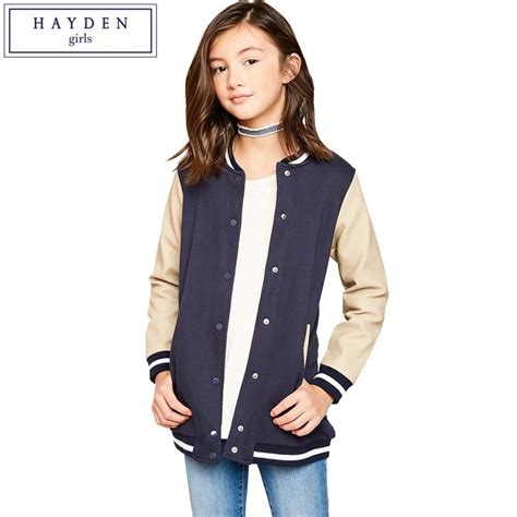 Hayden Girls Faux Leather Jacket Fashion Brand Spring Autumn Outfits