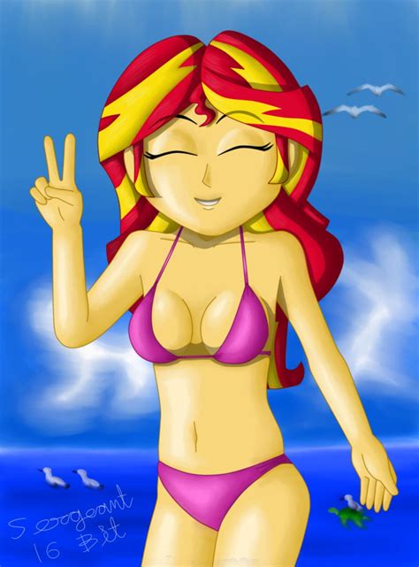 Sunset Shimmer Bikini Visual Fan Art Mlp Forums