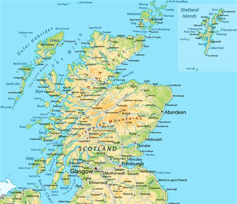 Hier erfährst du, was du wirklich auf deine schottland reise mitnehmen solltest. Landkarte Schottland: eine klassische Landkarte zu ihrer ...