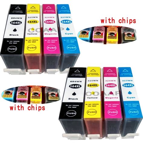 8 Pack Compatible Ink Cartridge For Hp 564xl Photosmart 7510 7515 7520