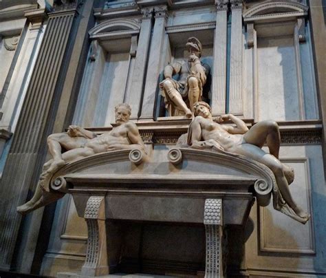 Michelangelo Tomb Of Lorenzo Duke Of Urbino With The Statues Of Dawn