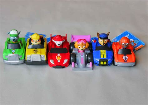 Paw Patrol Racers 6 Pack Set Includes Chase Zuma Rubble Skye Rocky