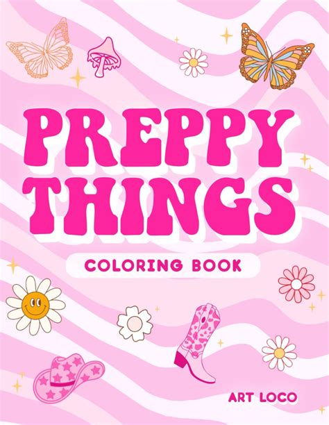 Preppy Things Coloring Book Preppy Coloring Book With