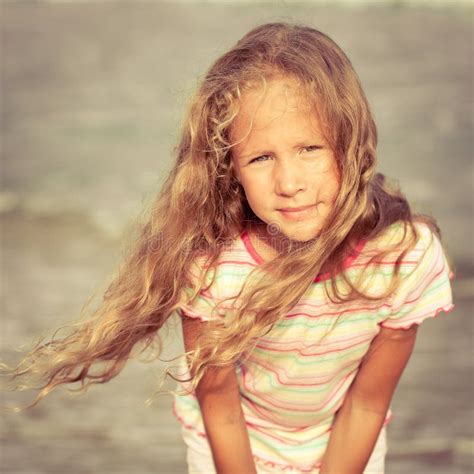 Adorable Happy Smiling Girl On Beach Stock Image Image Of Happy