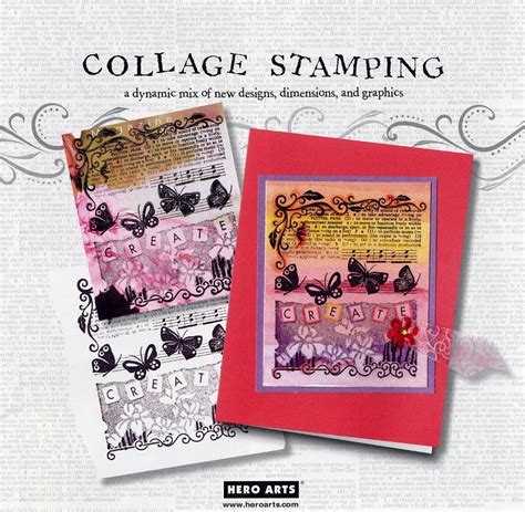 Collage Stamping Red Lead Shop