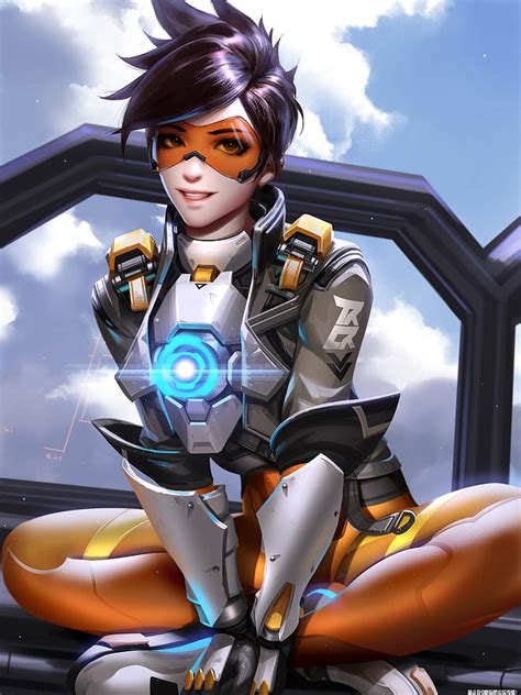 Hd Wallpaper Tracer Overwatch Video Games Video Game Girls