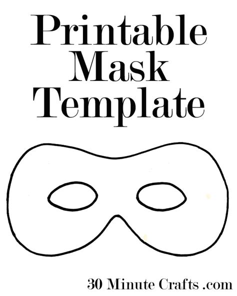 Printable Halloween Mask Templates 30 Minute Crafts