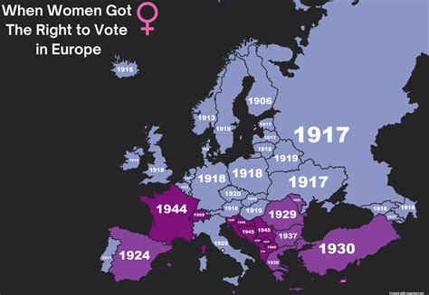 When Women Got The Right To Vote In Europe Rmaps