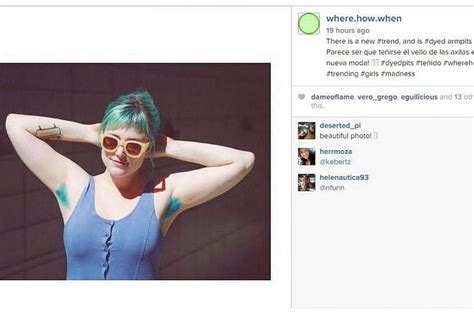 New Trend Among Women Dyeing Their Armpit Hair In Bright Colours