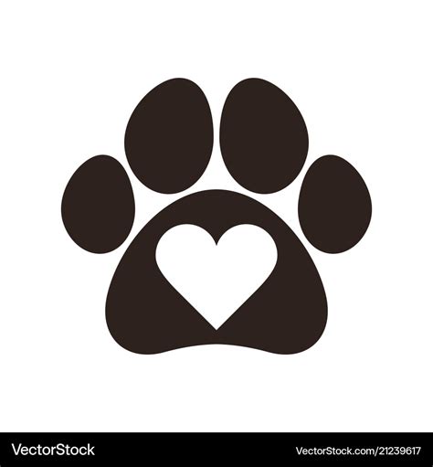 199 Dog Paw Print With Heart Free Crafter Svg File For Cricut