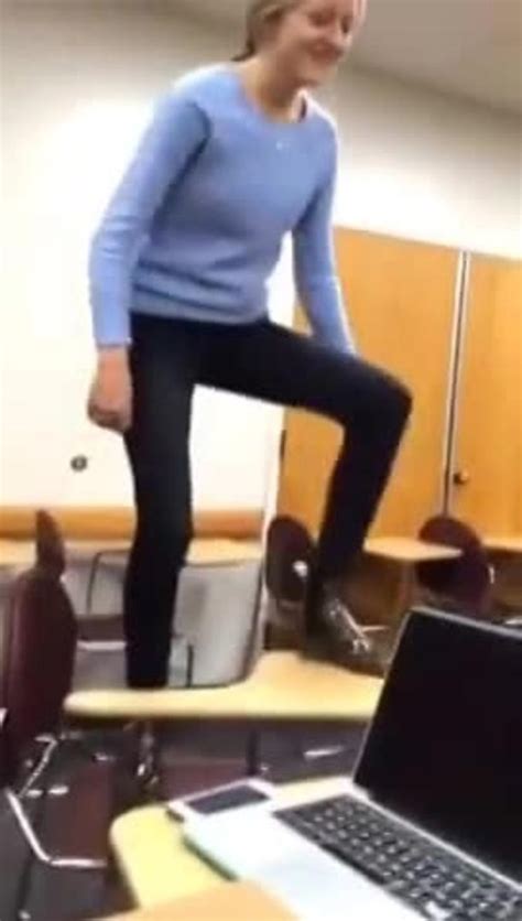 Dancing Girl Falls Off Desk Jukin Licensing