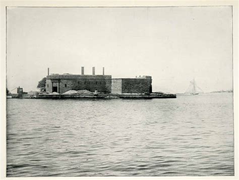 1898 Print Fort Lafayette New York Harbor Military Architecture Histor