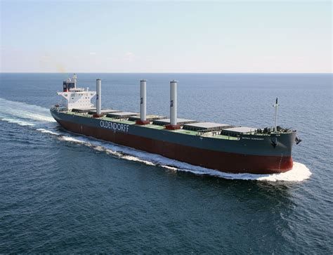 Oldendorff Bulk Carrier Getting Rotor Sails Treatment