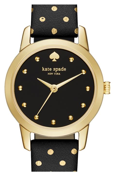 Kate Spade New York Mini Metro Leather Strap Watch 26mm Nordstrom