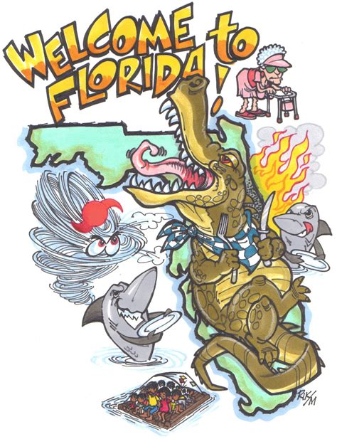 Riktoonz Cartoonistcaricaturist Rick C Moore Welcome To Florida