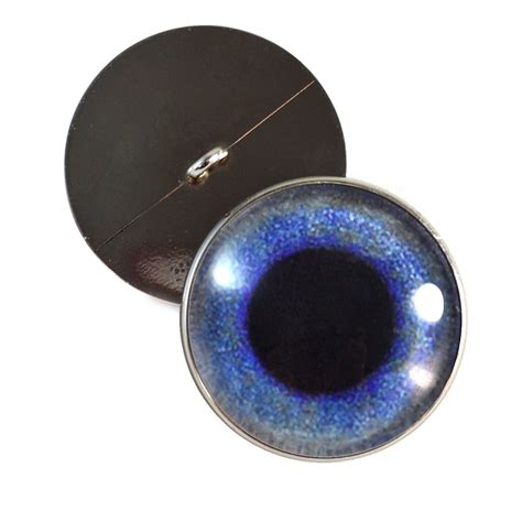 Dark Blue Crow Sew On Button Glass Eyes