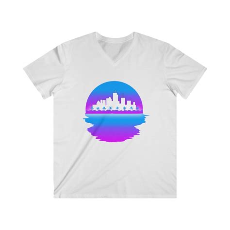 Miami Vice Vibes Mens Fitted V Neck T Shirt 305 Merch