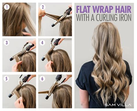 Flat Wrap Hair With A Curling Iron Hair Tutorials Pinterest Hair