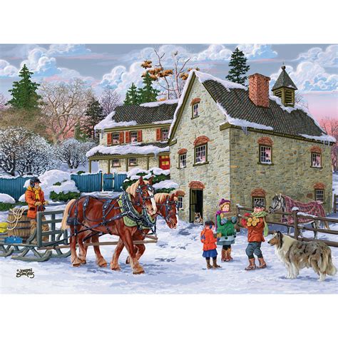 Winter Chores 300 Large Piece Jigsaw Puzzle Bits And Pieces