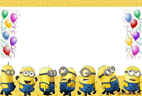 Photo enthusiasts have uploaded minions clipart border for free download here! Minion Invitations - The Best of 2018 | Invitation World