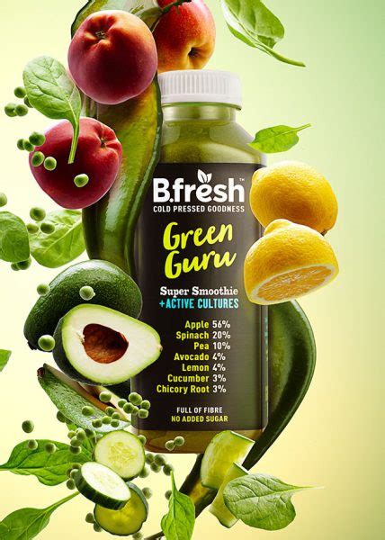 Green Guru Apple Spinach Smoothie Probiotic Smoothie