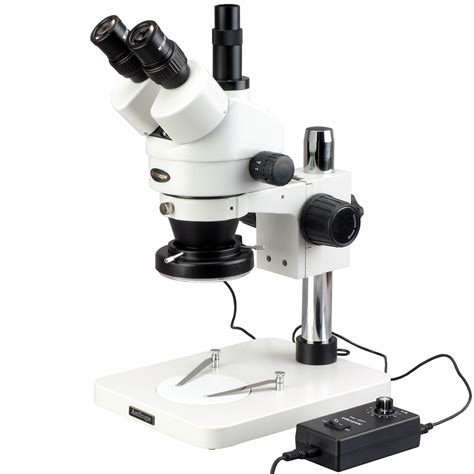 7x 45x Trinocular Inspection Dissecting Zoom Stereo Microscope 144 Led