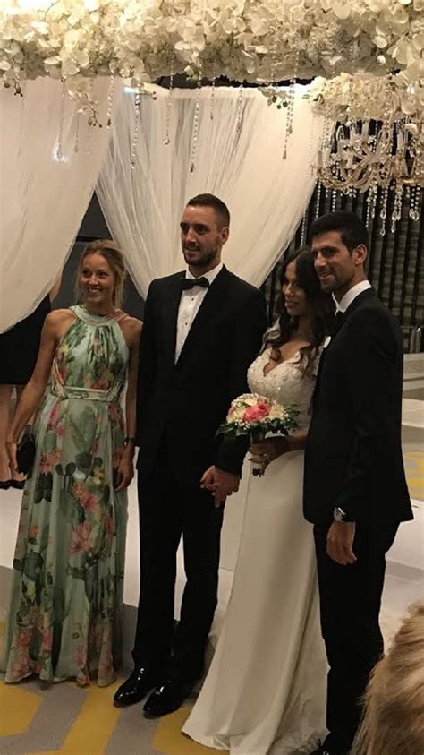 Novak Djokovic And His Wife Attend Victor Troickis Wedding