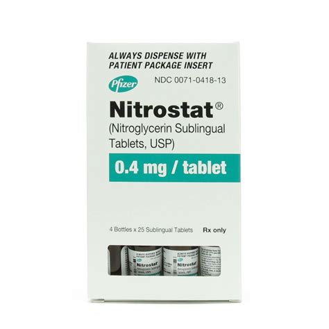 Nitrostat® Nitroglycerin Sublingual 04mg Sublingual 4 X 25