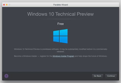 Installing The Windows 10 Tech Preview In Parallels Desktop