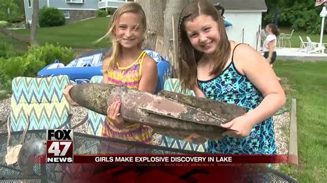 Girls Discover World War I Practice Bomb In Michigan Lake Youtube