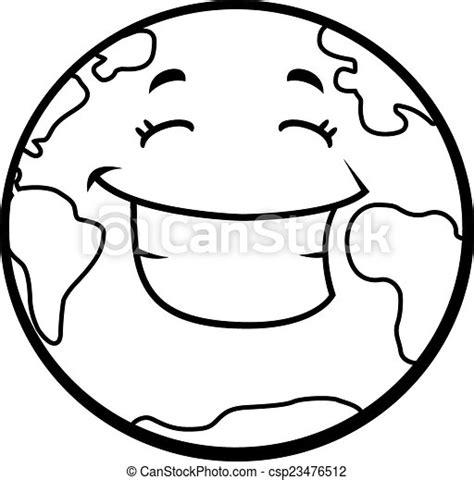 La Tierra Sonriendo Un Planeta Tierra De Dibujos Animados Feliz Y