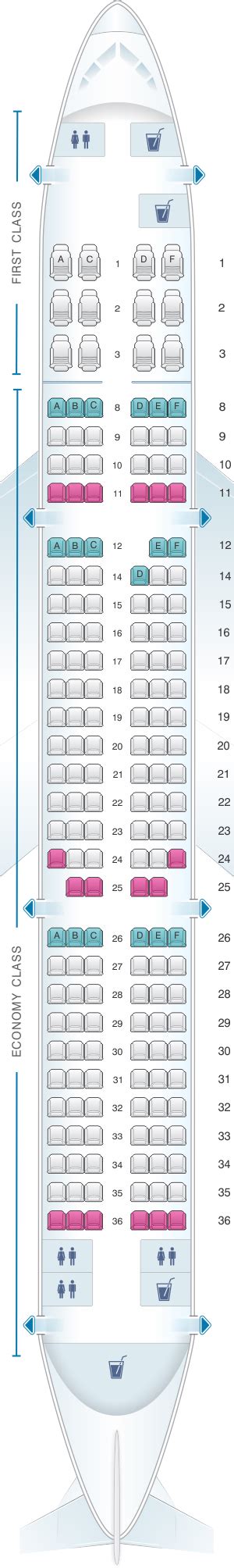 Seat Map Qatar Airways Airbus A321 200 177pax