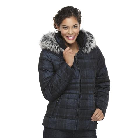 Zeroxposur Womens Quilted Winter Coat Plaid