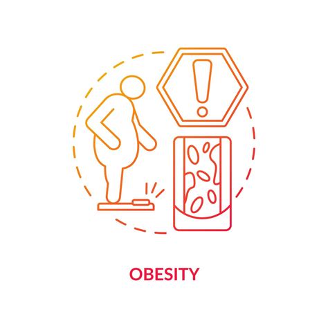 Obesity Concept Icon Too Many Fat In Human Body Body Overweight