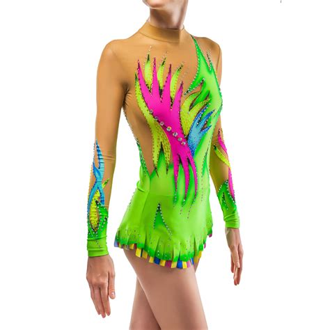 On the photo leotard decorated by 1000 rhinestones ss16ss20.sometimes customers asked us to repeat design leotards. Rhythmic Gymnastics Leotard № 169