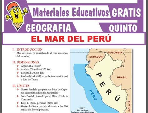El Mar Del Perú Para Quinto Grado De Secundaria ≫ Fichas Gratis