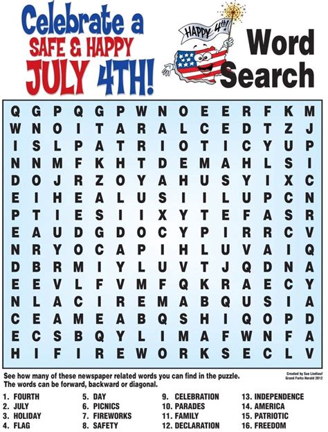 Free 4th Of July Crossword Puzzles Crossword Puzzles