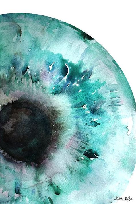 Iris Watercolor Print Abstract Eye Art Anatomy Art