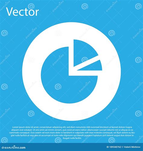 Blue Pie Chart Infographic Icon Isolated On Blue Background Diagram