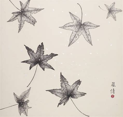 Leaves Series Contemporary Asian Ink Paintings By Wu Lan Chiann —