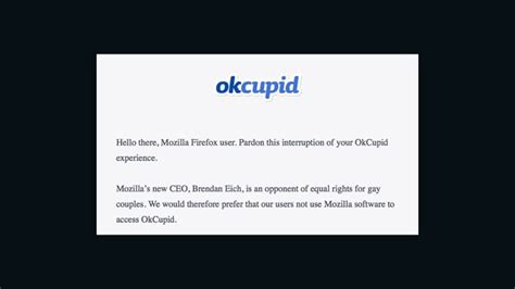 Okcupid Protests Firefox Over Ceos Anti Same Sex Marriage Donation