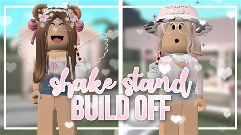 Building A Bloxburg Milkshake Stand Ft Auvelva Roblox Youtube