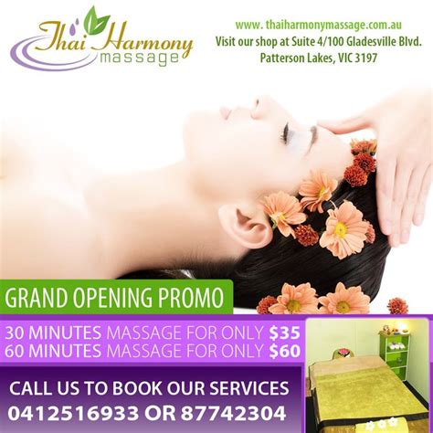 Thai Harmony Massage Grand Opening Promo Avail Our Grand Opening Promo To Pamper Yourself With A