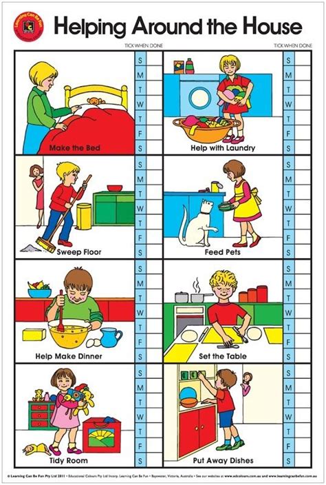 Download 233 Crafts Chore Chart Craft Coloring Pages Png Pdf File