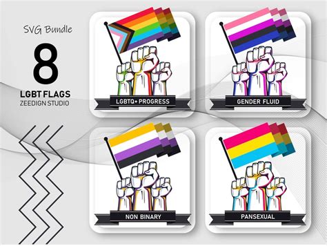 Lgbt Svg Dxf Gender Flags Pride Svg Bundle For Lgbtq Etsy
