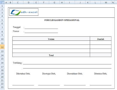 Contoh dan Cara Membuat Form Bon Sementara Dengan ...