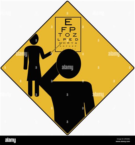 Optometrist Pointing At An Eye Chart Stock Photo Alamy