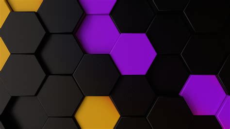 2560x1440 Purple Yellow Dark Polygon Abstract 5k 1440p Resolution Hd 4k
