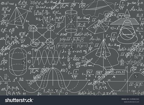 Scientific Vector Seamless Pattern Math Equations Stock Vector Royalty